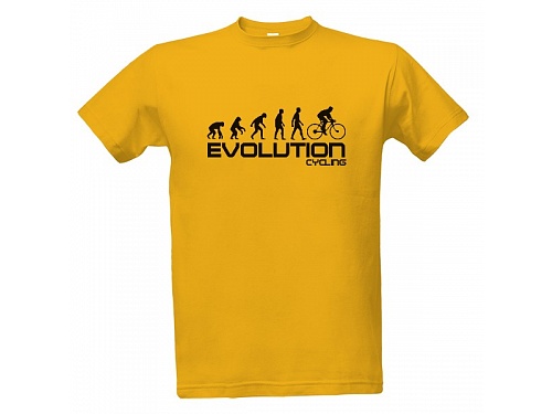 Tričko s potiskem Evolution of cycling pánské