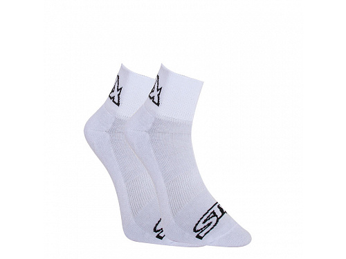 Ponožky Styx kotníkové bílé s černým logem (HK1061)  L