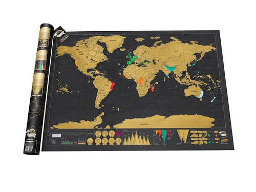 Dárkoviny Stírací mapa světa Deluxe