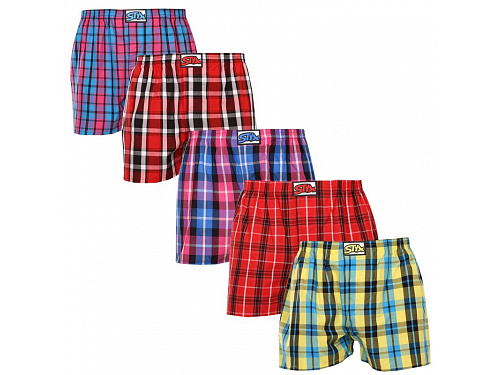 5PACK pánské trenky Styx klasická guma vícebarevné (A93132333435) L
