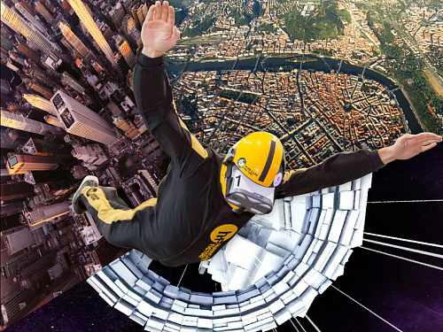 Větrný tunel s virtuální realitou