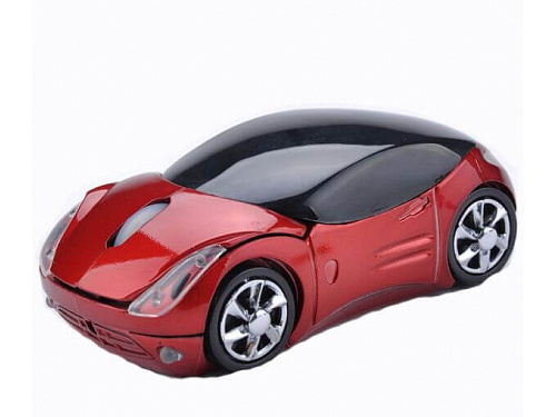 Dárkoviny Optická bezdrátová myš auto červená