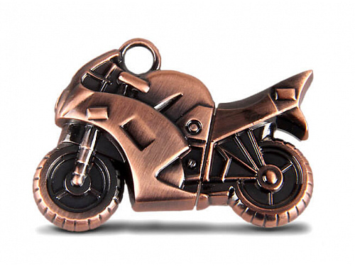 Dárkoviny USB flash disk Motorka bronz