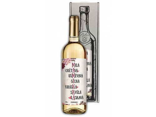 Dárkoviny Dárkové víno mamince bílé 0,75 l