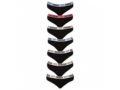 7PACK dámské kalhotky Lee Cooper černé (LCUWPANT7P0102-1769881) L
