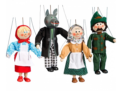 O Červené Karkulce - set 4 loutek