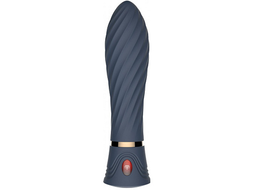 Sexy Elephant Vibrátor z dvojitého silikonu Blue Velvet (15 cm)