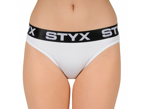 Dámské kalhotky Styx sportovní guma bílé (IK1061) L