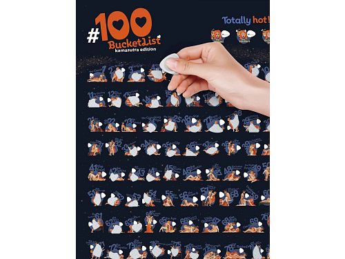 Dárkoviny Stírací plakát 100 nápadů z Kámasútry