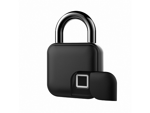 SOLO Chytrý Bluetooth visací zámek se čtečkou otisků černý