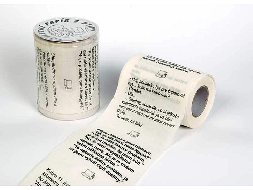 Dárkoviny Toaletní papír s vtipy, 1 ks, 2-vrstvý
