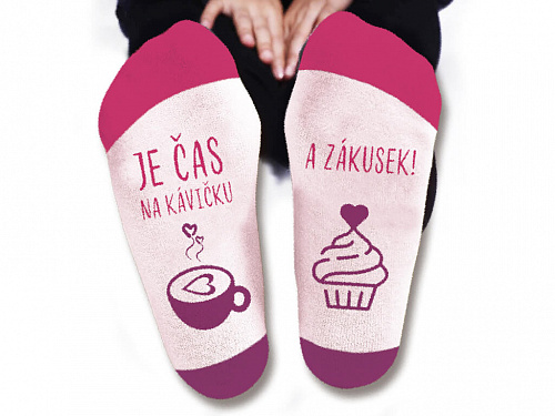 Dárkoviny Dámské ponožky - Čas na kávičku