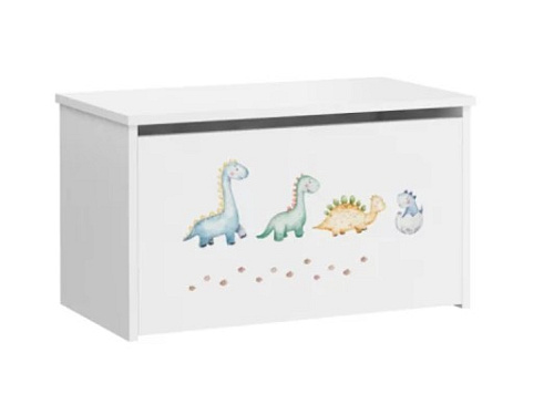 Úložný box VERA, 73x42x40, bílá/dinosaurus