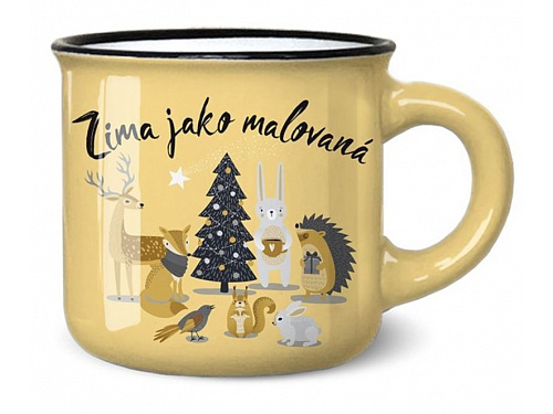 Dárkoviny Mini hrneček -Zima jako malovaná